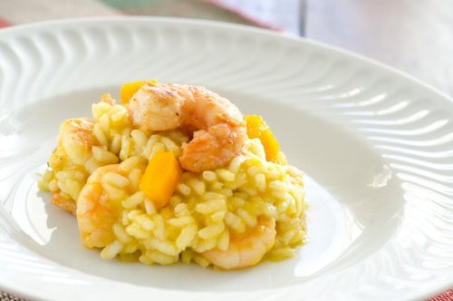 Risoto de Camarão com Manga