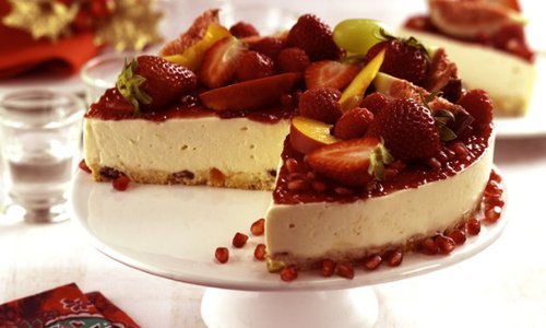 Cheesecake de Panetone com Frutas