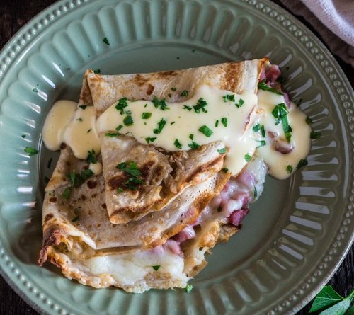 Crepe Integral deLombo Canadense com Queijo Cheddar