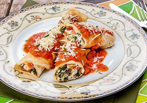 Panqueca Integral de Escarola Com Queijo