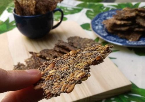 Crackers Veganos de Chia