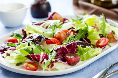 Salada de Radicchio com Uvas Verdes