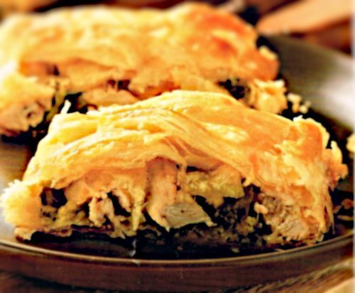 Strudel Folhado de brócolis com Frango